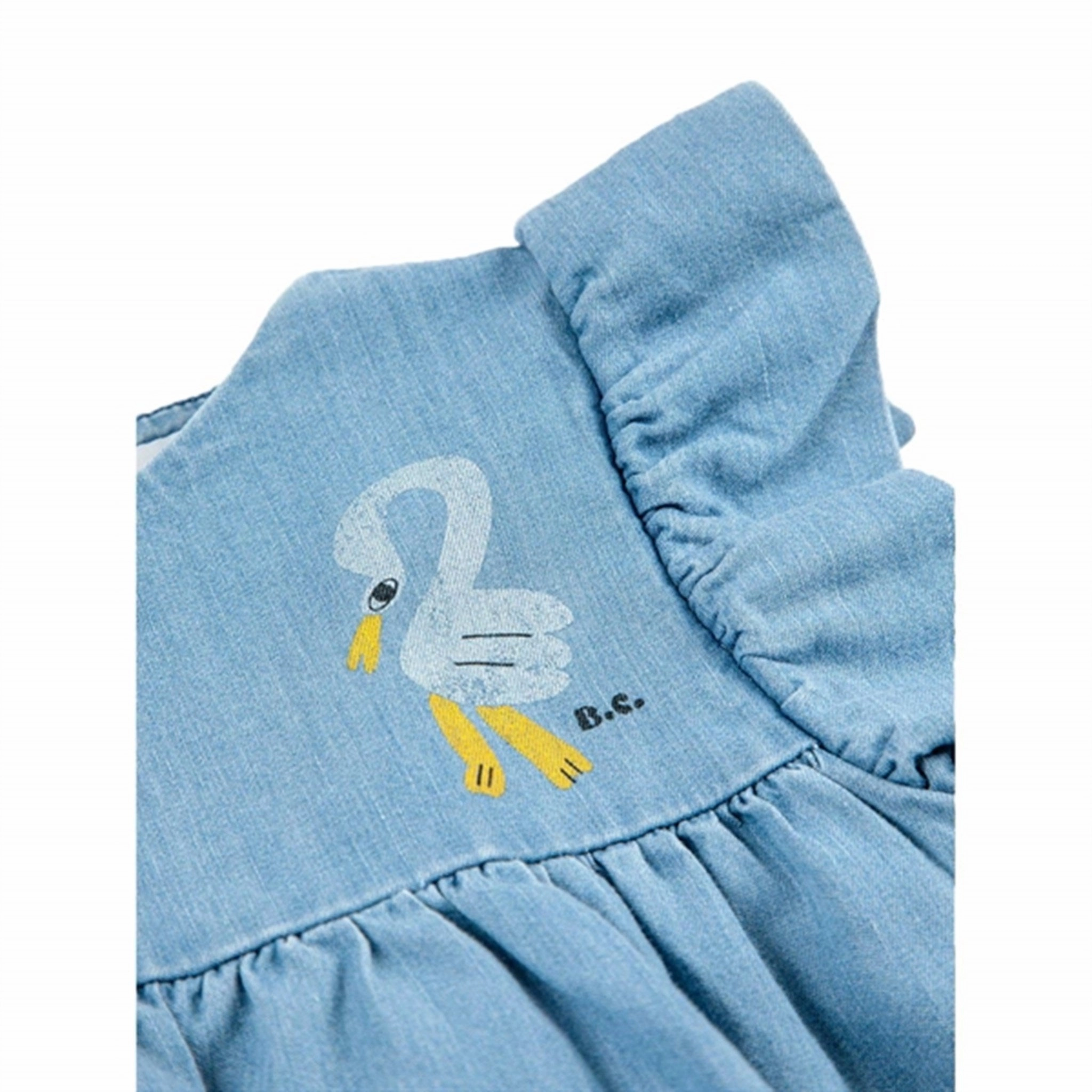 Bobo Choses Light Blue Pelican Ruffle Dress Tailored Mood Subtle Flex