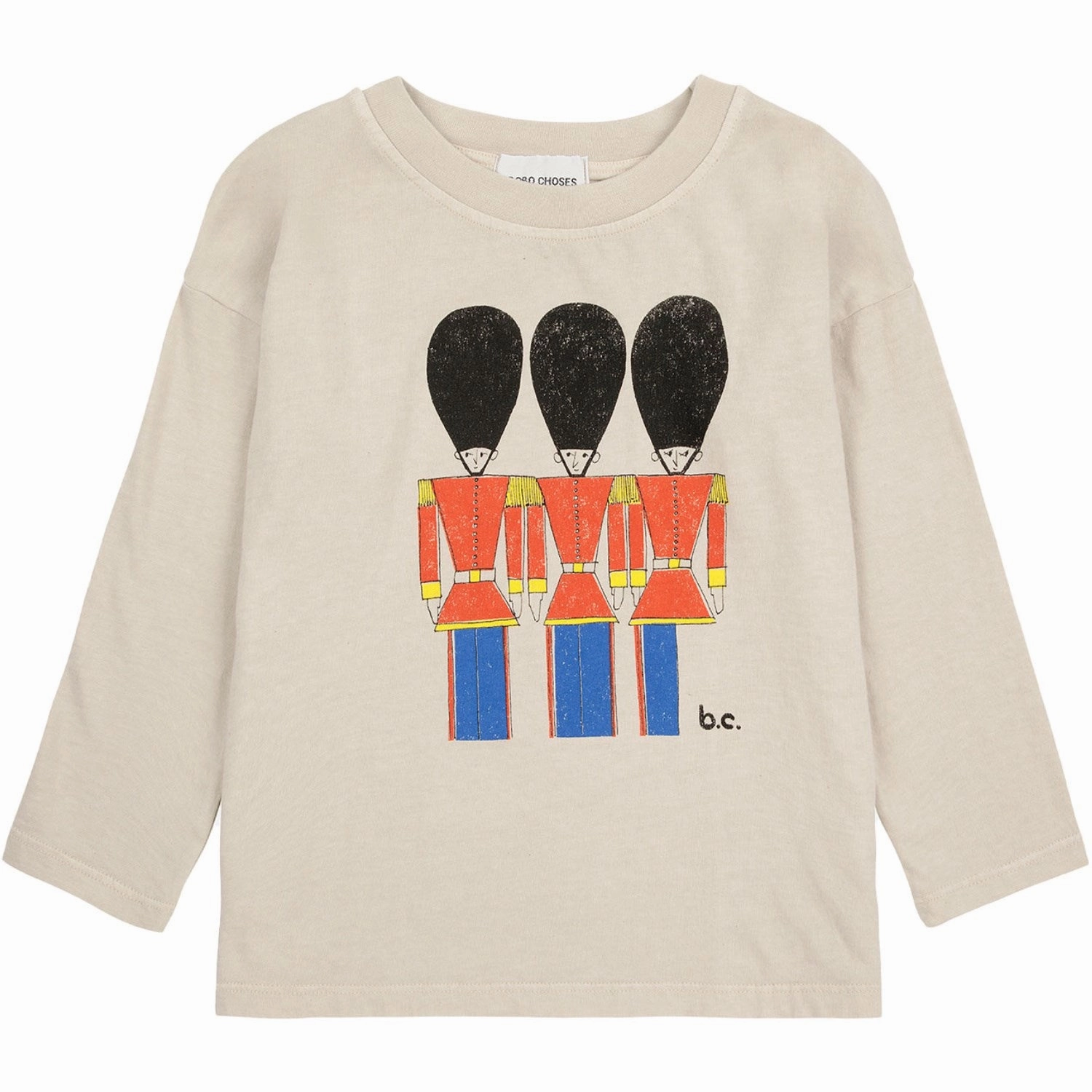 Fade Resistant Formula Bobo Choses Light Brown Little Tin Soldiers LS T-Shirt