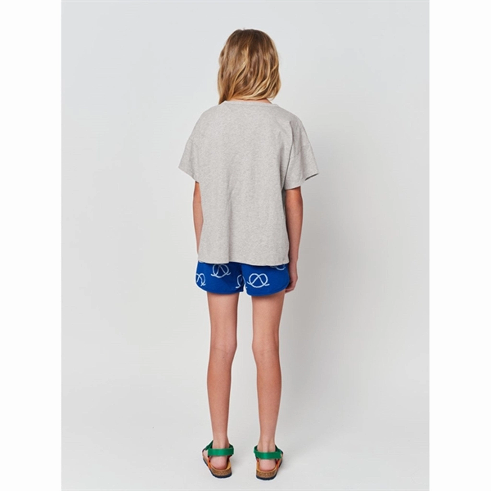 Drip Dry Fabric Cozy Feeling Bobo Choses Light Heather Grey Yellow Squid T-Shirt