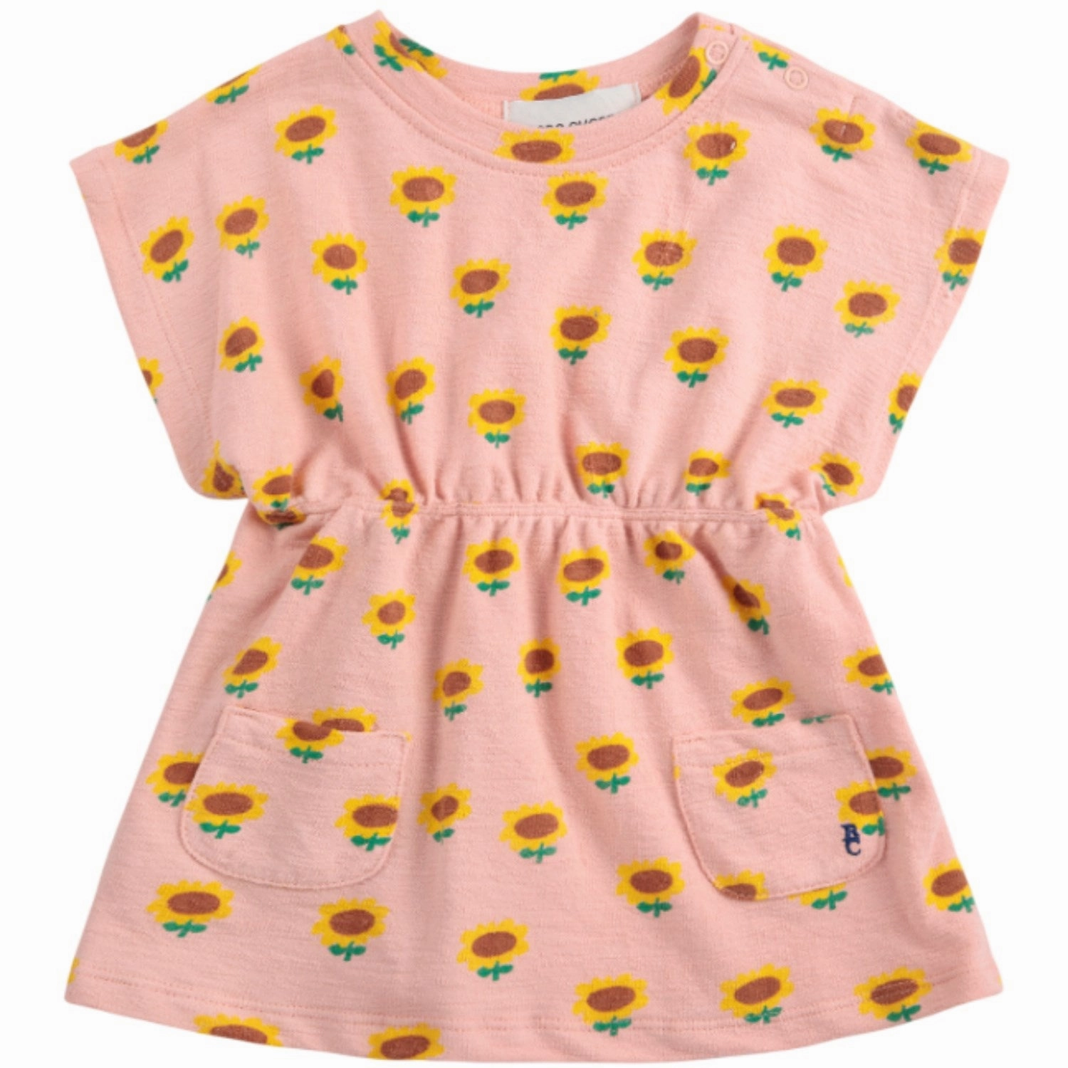 Bobo Choses Light Pink Sunflower All Over Dress EasyCareMaterial Standout Feature