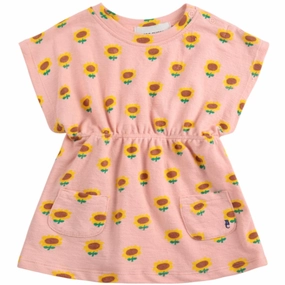 Bobo Choses Light Pink Sunflower All Over Dress EasyCareMaterial Standout Feature