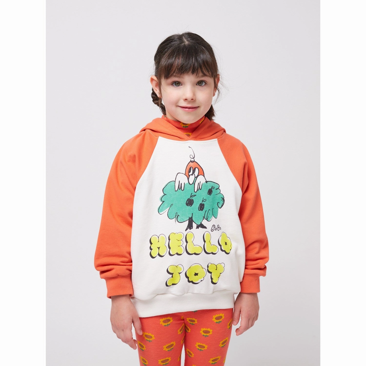 Modern Smart Bobo Choses Multicolor Hello Joy Ranglan Sleeves Hoodie