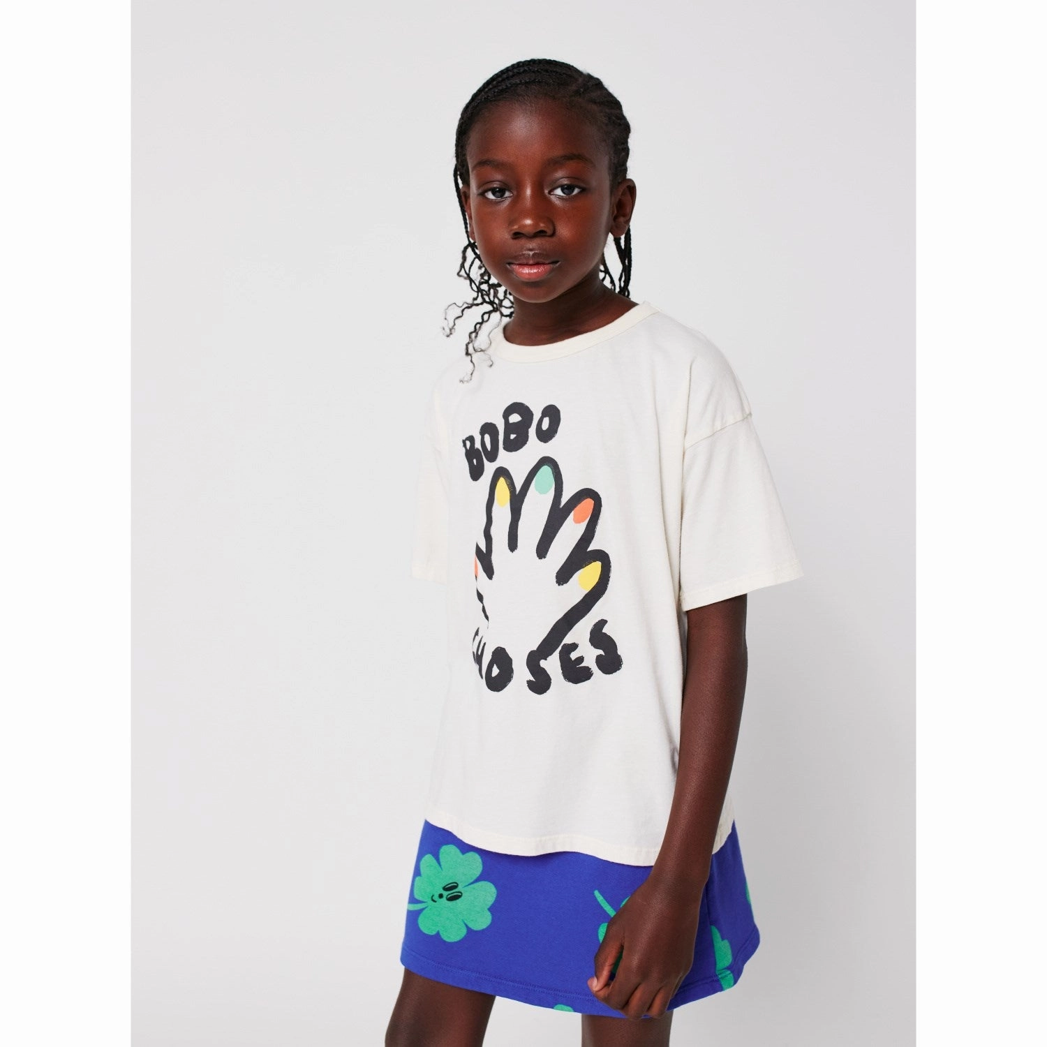 Washable fabric Low Profile Silhouette Bobo Choses Offwhite High Five T-Shirt