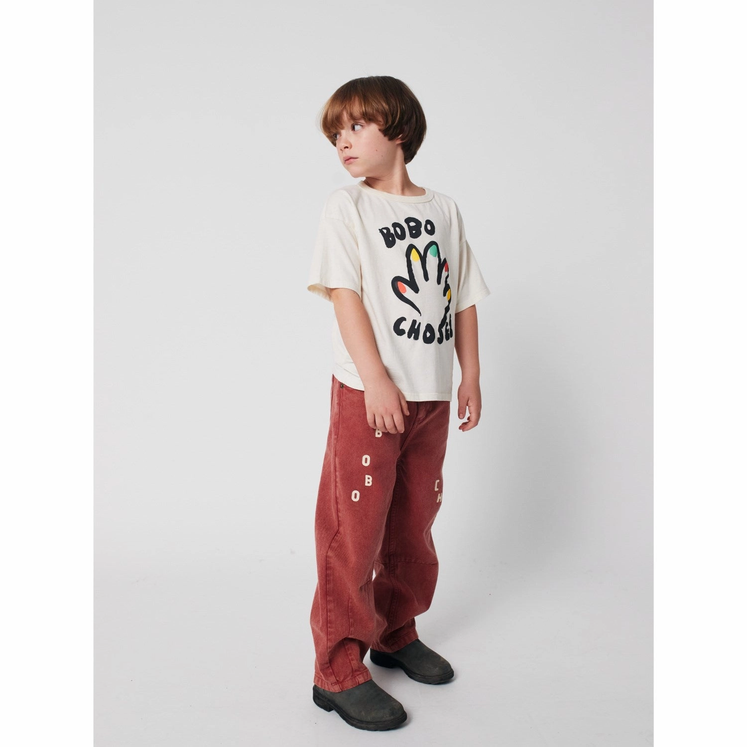 spandex blend Bobo Choses Offwhite High Five T-Shirt