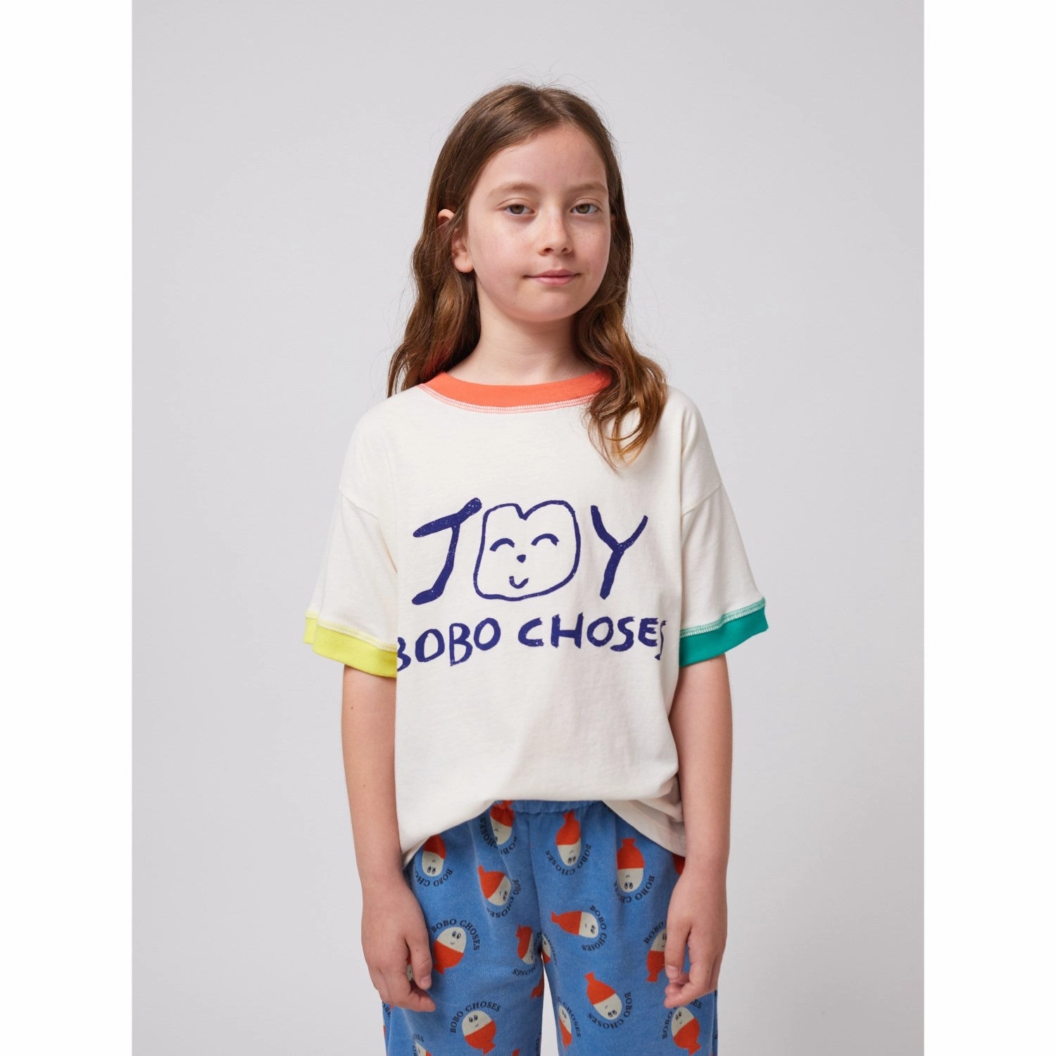 PocketDetail RecycledBlend Bobo Choses Offwhite Smiling T-Shirt