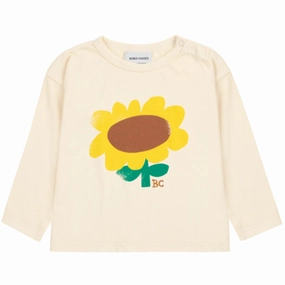 Bobo Choses Offwhite Sunflower Blouse Non Restrictive Armhole