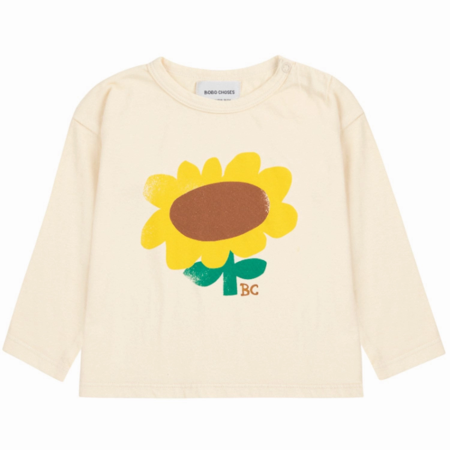 Bobo Choses Offwhite Sunflower Blouse Non Restrictive Armhole