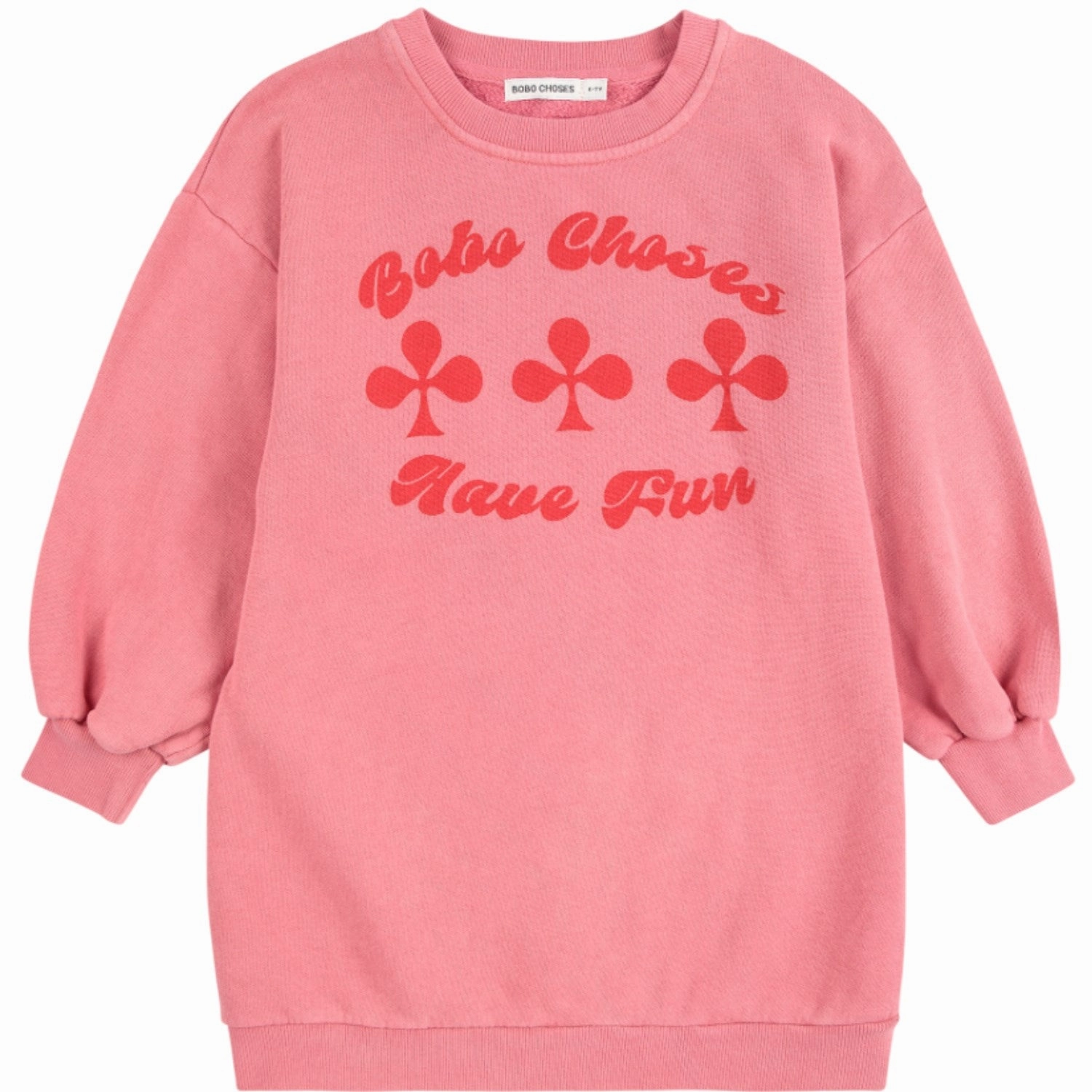 All Season Style Fashion Layer Bobo Choses Pink Have Fun Sweatshirt Dress