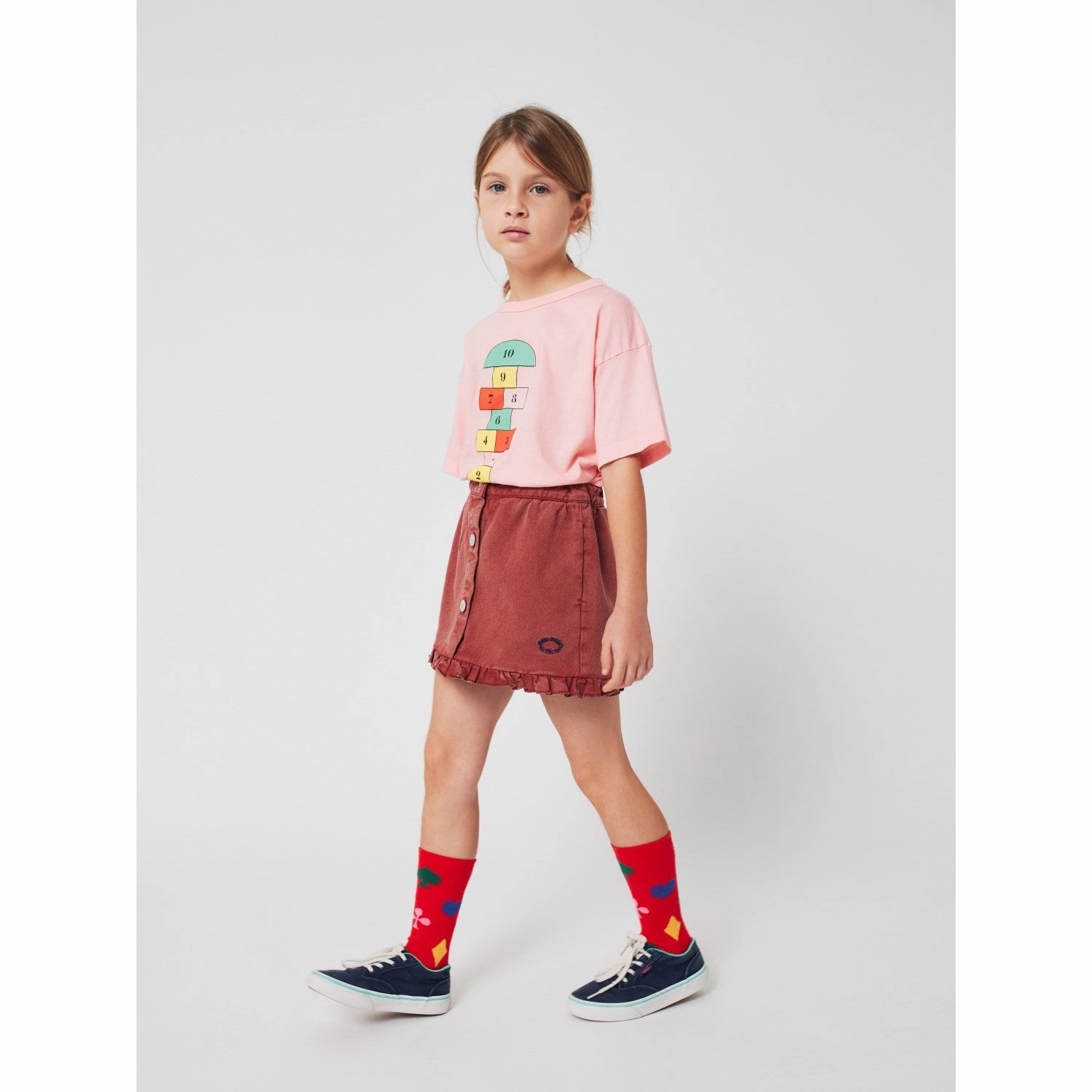 Bobo Choses Pink Hopscotch T-Shirt Chic Vibe School Uniform