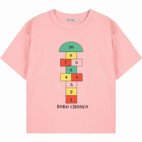Bobo Choses Pink Hopscotch T-Shirt Light Casual
