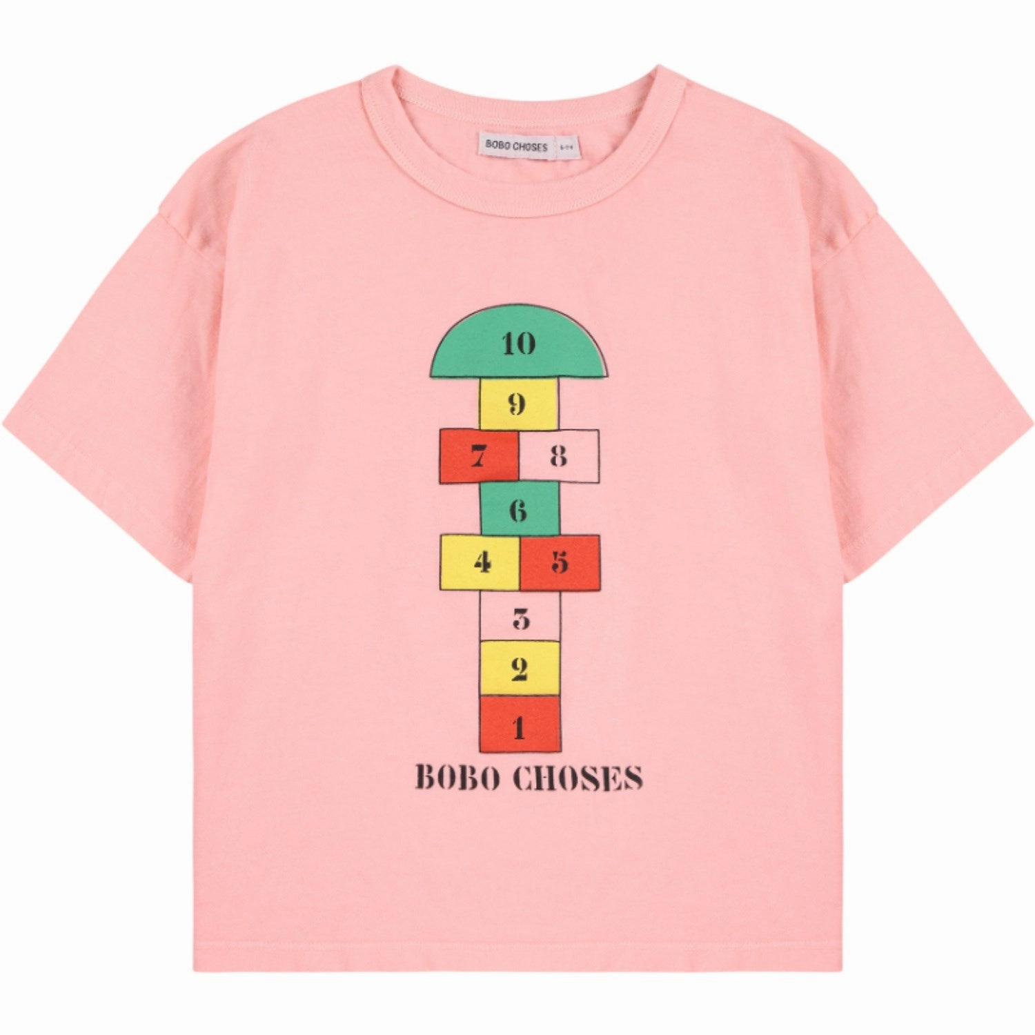 Bobo Choses Pink Hopscotch T-Shirt Light Casual
