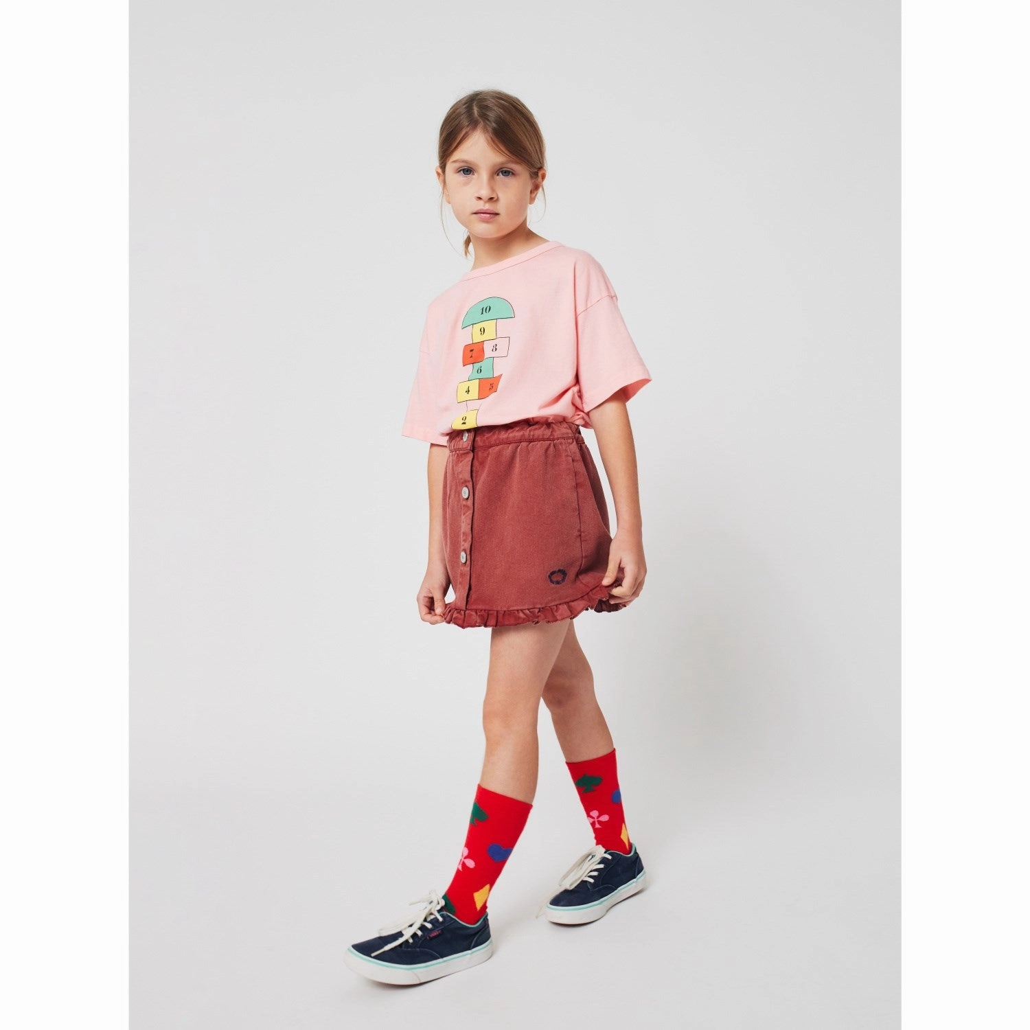 Bobo Choses Pink Hopscotch T-Shirt Cozy Design