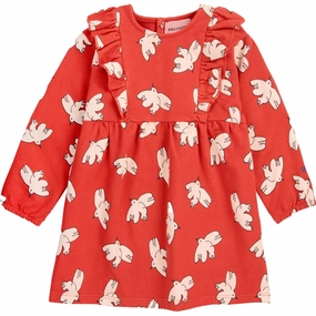 Bobo Choses Red Freedom Bird All Over Ruffle Dress Chic boho dress Perfect Wear