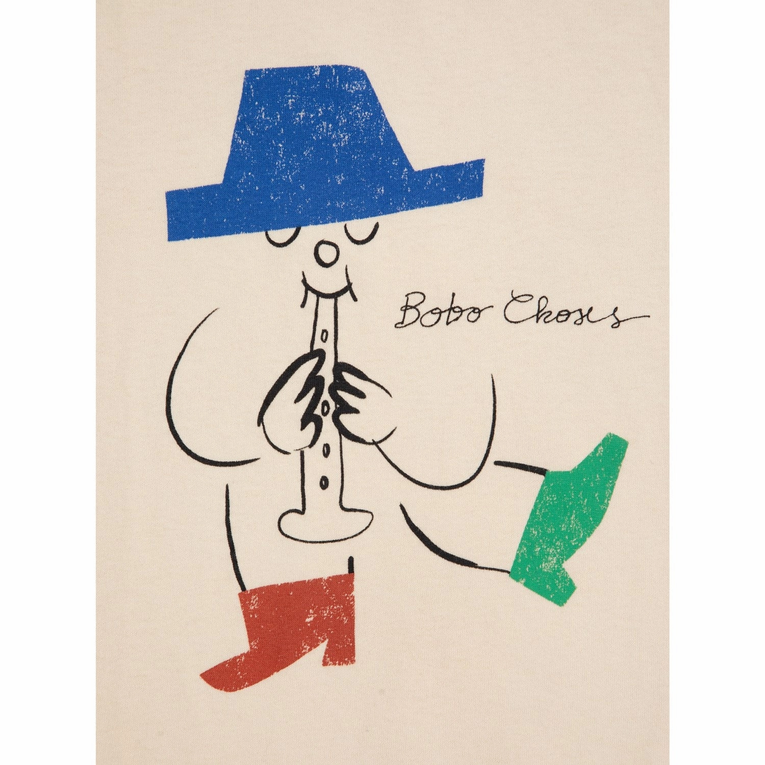 Classic Color Bobo Choses White Magic Flute Player T-Shirt