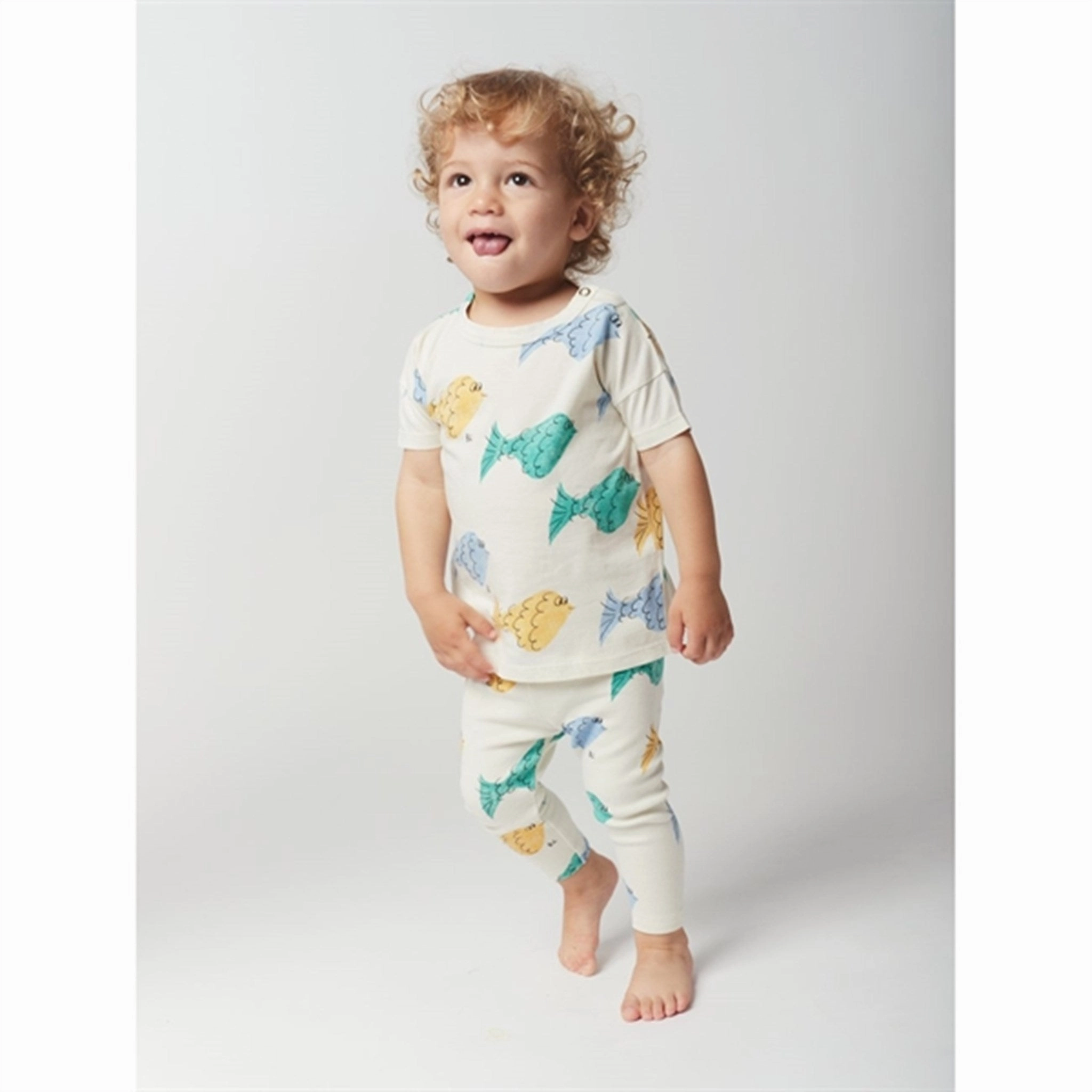 Outdoor Trend Bobo Choses White Multicolor Fish All Over T-Shirt