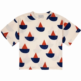 Classic Design Bobo Choses White Sail Boat T-Shirt