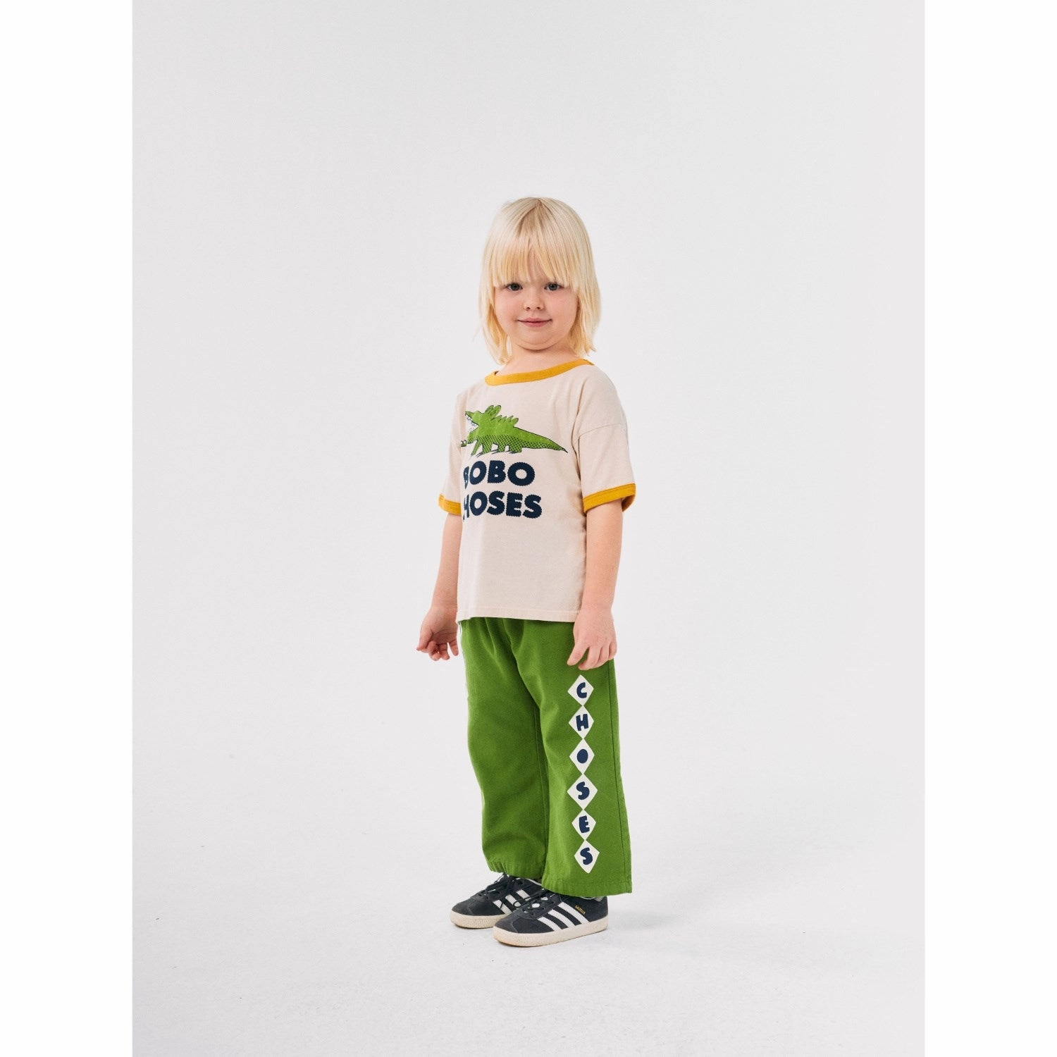 Non Iron Finish Bobo Choses White Talking Crocodile T-Shirt