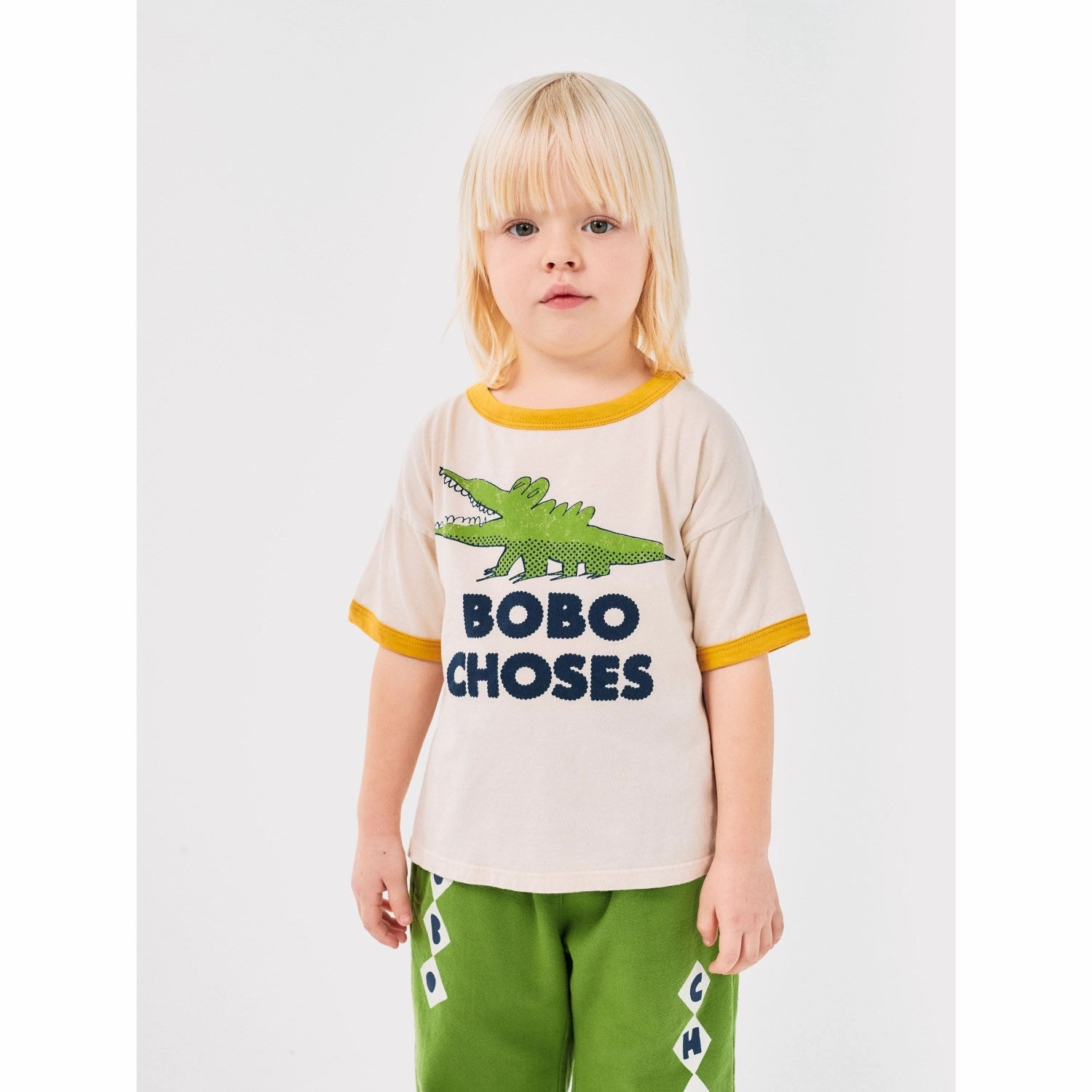 Plus Size Bobo Choses White Talking Crocodile T-Shirt