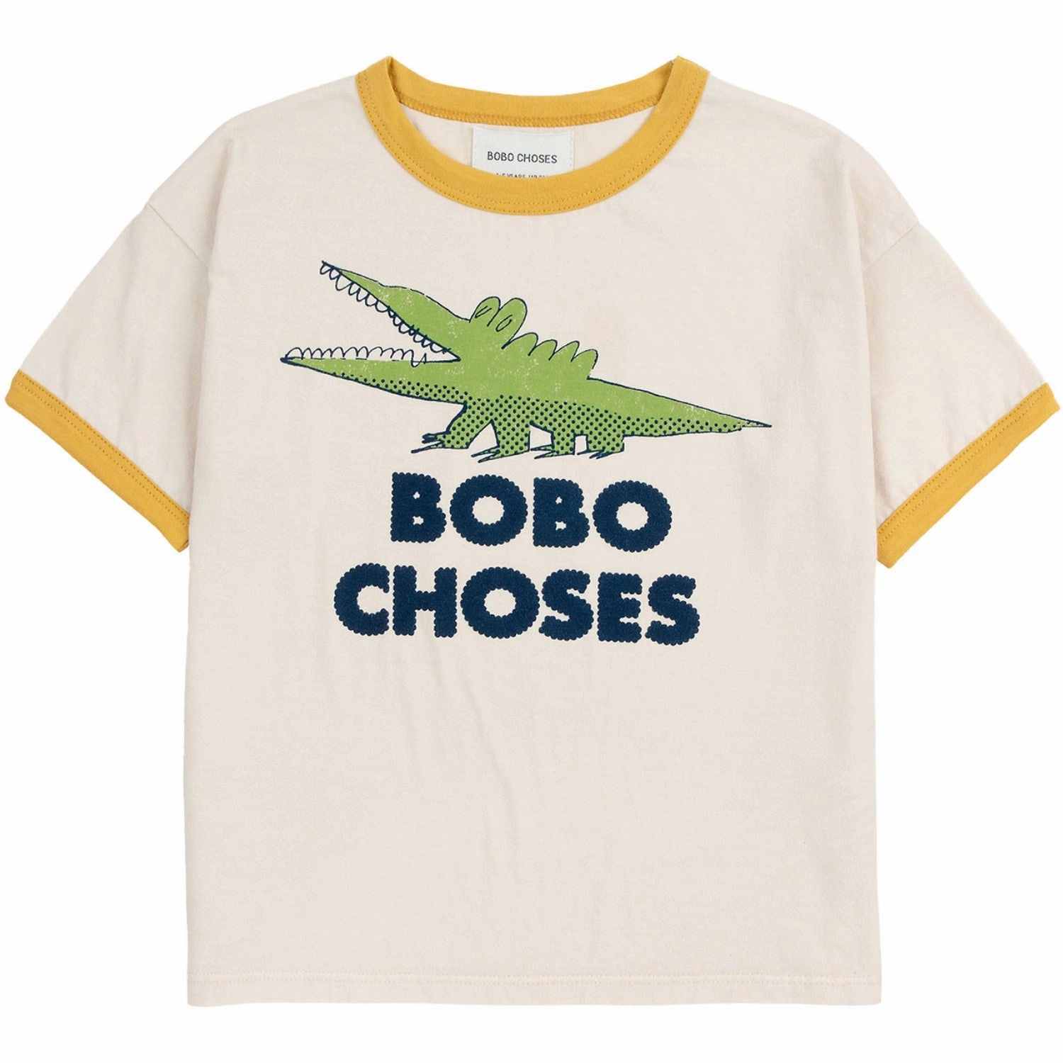 Trendy Comfort Fit Bobo Choses White Talking Crocodile T-Shirt
