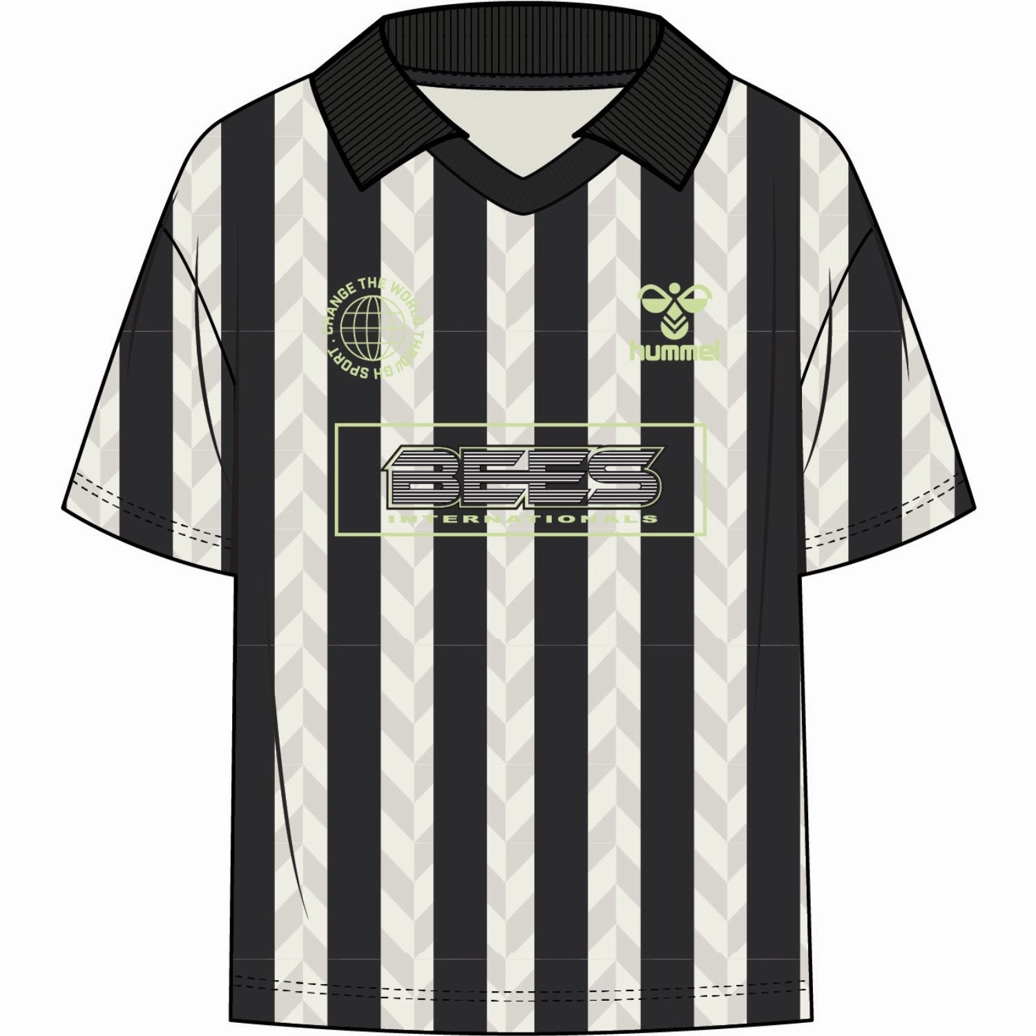 dry cleanable Seam Free Back Hummel Black Vigo Football T-Shirt S/S