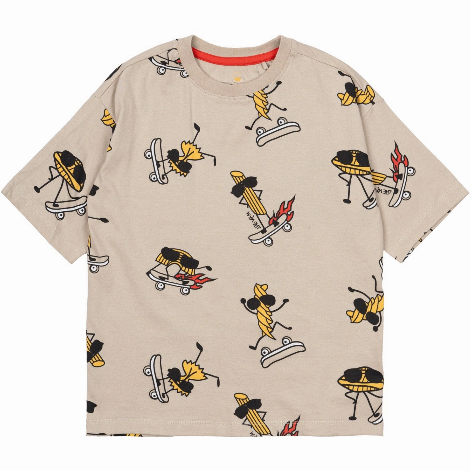 Fashion Layering The New Feather Gray AOP Narfalle Oversize T-Shirt