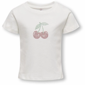 kids ONLY Cloud Dancer Cherry Kira Life Blng O-Neck Baby T-Shirt High-Quality Fabric No Shrink Technology