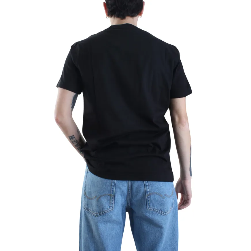 Icon maglietta manica corta da uomo con logo a capo ICUS2S5T023 nero Daily Favorite Versatile Option