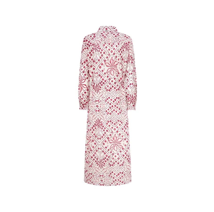 Pepe Jeans abito longuette da donna con stampa geometrica Paz PL953515 808 bianco Festival-Ready Subtle Glow