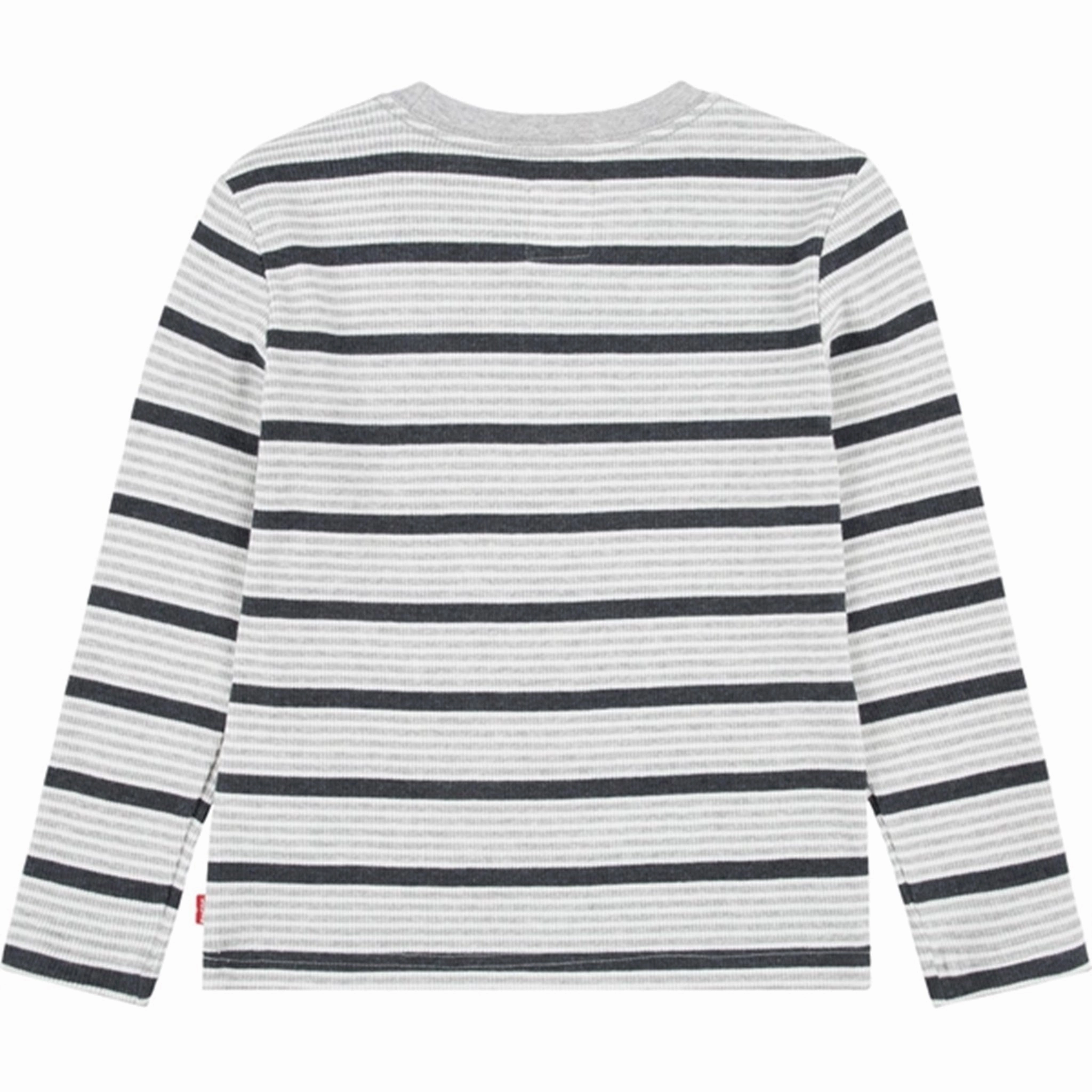 Cooling Mesh Lining Levi's Long Sleeve Striped Thermal T-Shirt Light Grayheather