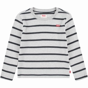 Levi's Long Sleeve Striped Thermal T-Shirt Light Grayheather Bold colors