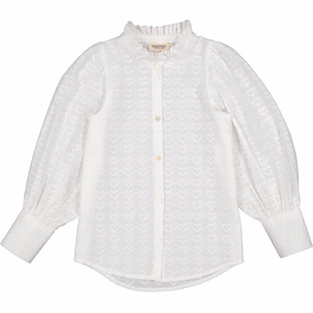 MarMar Dobby Hearts White Tribeca Shirt Breathable fabric Trendy Fashion