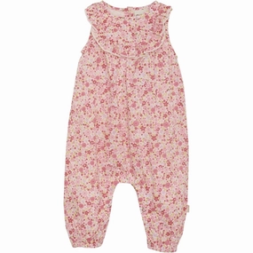 Minymo Pink Dogwood Onesie AOP w. Lining Trendy Wedding Soft Family