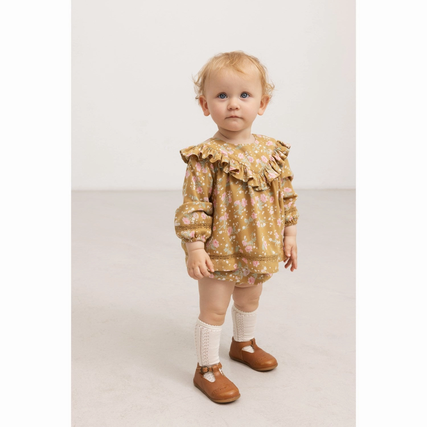 MarMar Viscose Print Summer Flower Tulette Shirt Patterned Texture Ribbed Trim