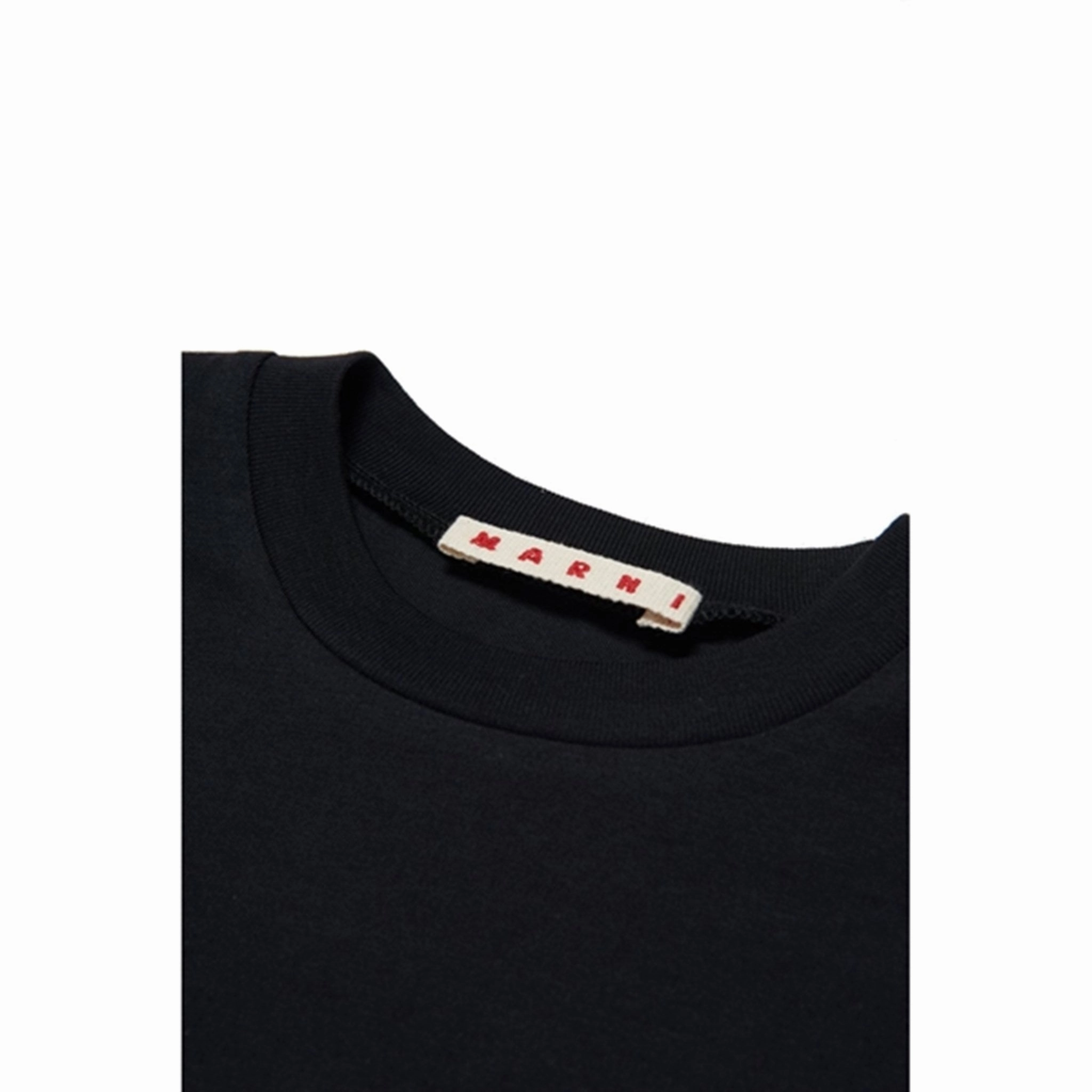 Marni Black T-shirt Recycled Polyester Thread Anti microbial coating