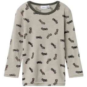 Name it London Fog Wang Wool Rib Blouse AOP Iconic look