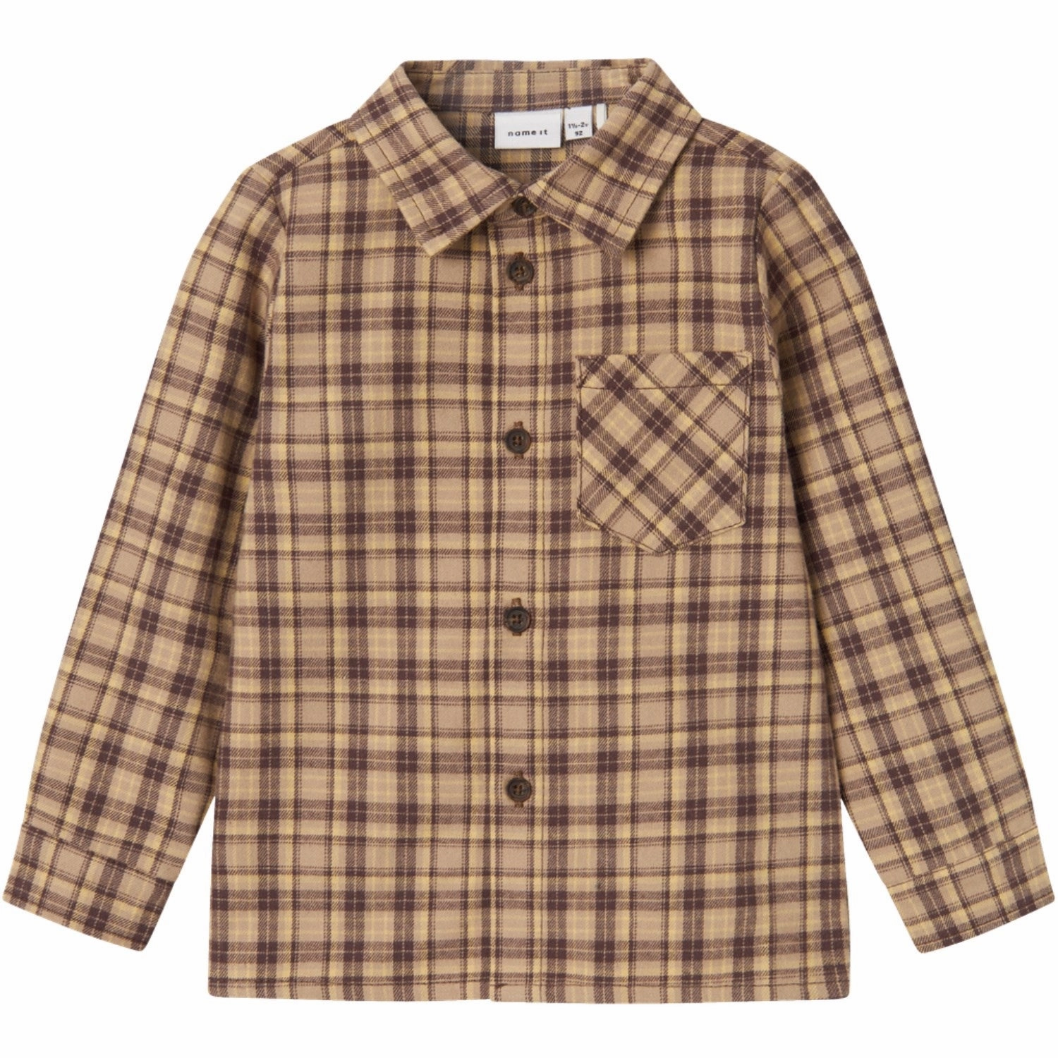 Name It Weathered Teak Resoren Shirt Geometric Shape