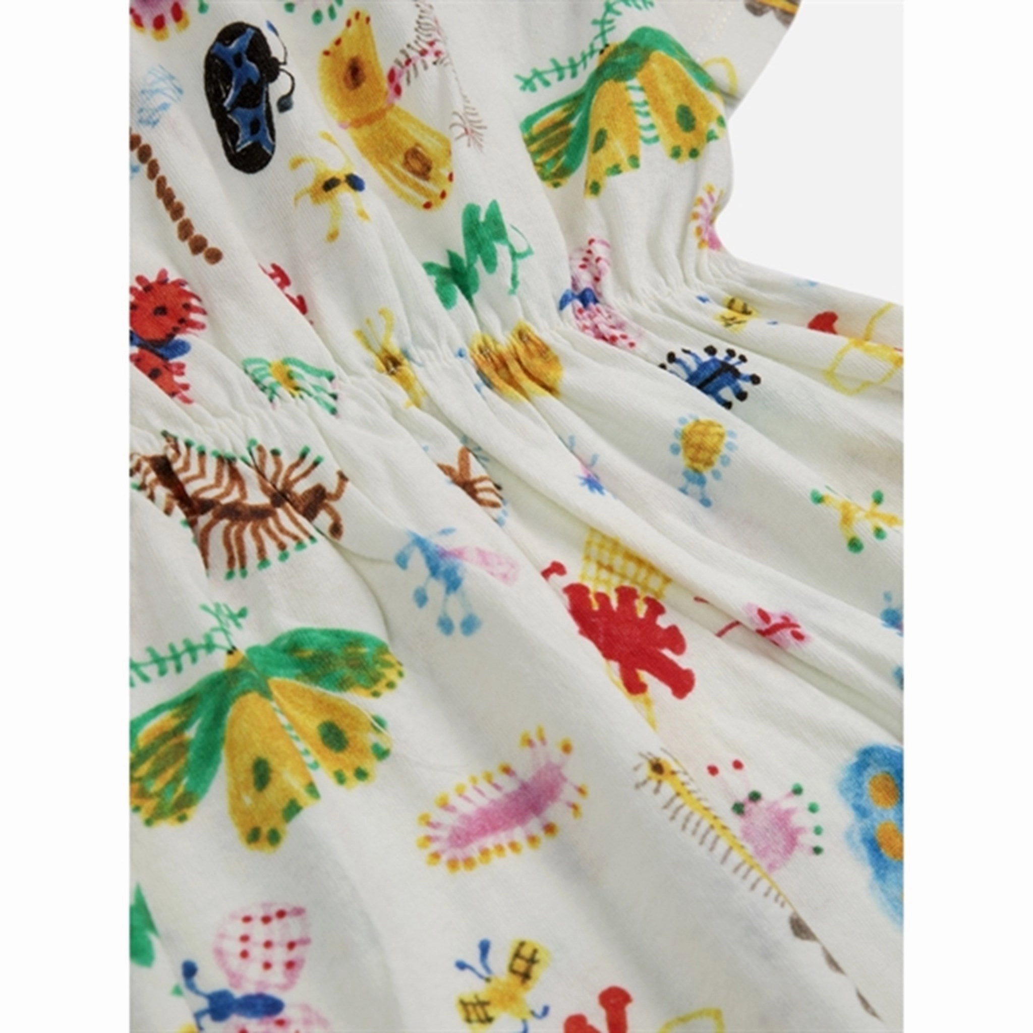 Bobo Choses Funny Insects All Over Dress Short Offwhite Soft Draping