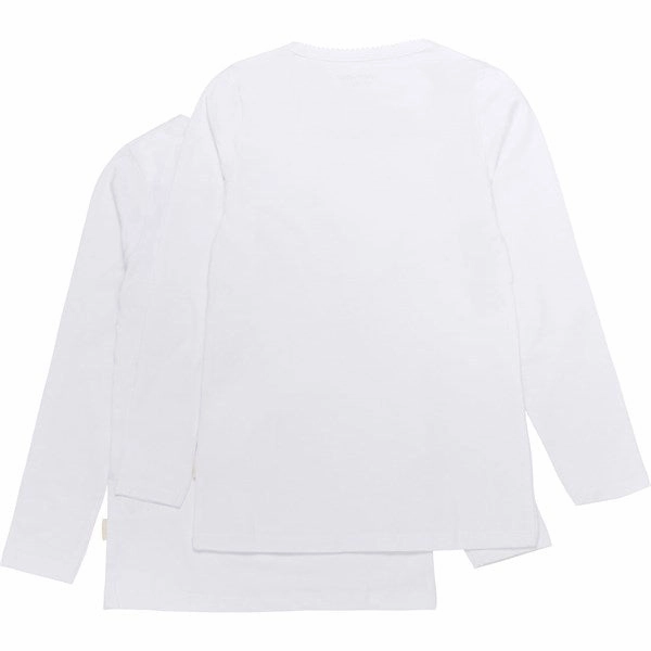 Minymo White Blouse Basic 35 2-pack Non Restrictive Armhole Eco-Friendly Fabric
