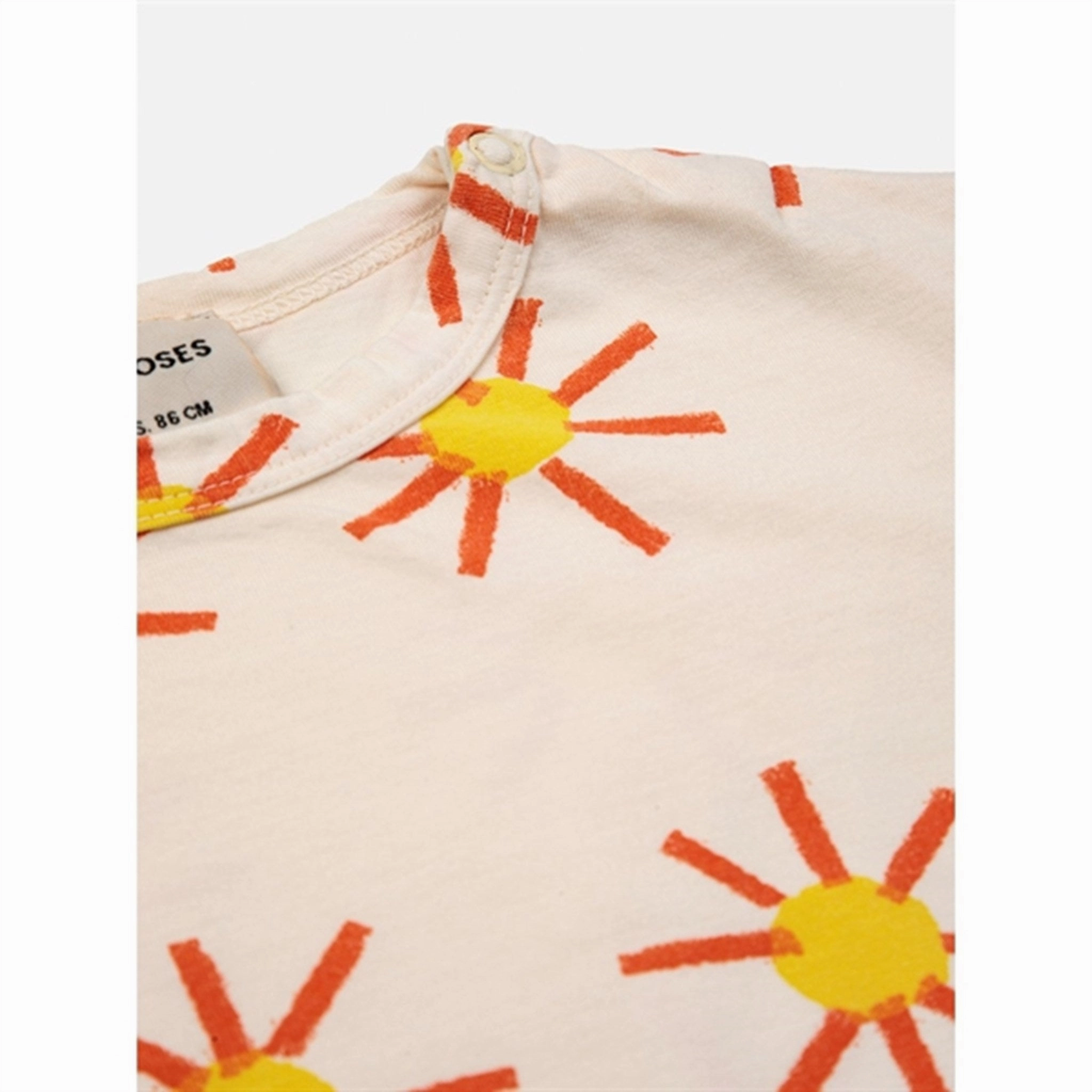 Gender Neutral Picnic Outfit Bobo Choses Baby Sun All Over Blouse Offwhite