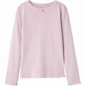 Anti Pilling Treatment City Exploration Name It Winsome Orchid Silke Slim Blouse