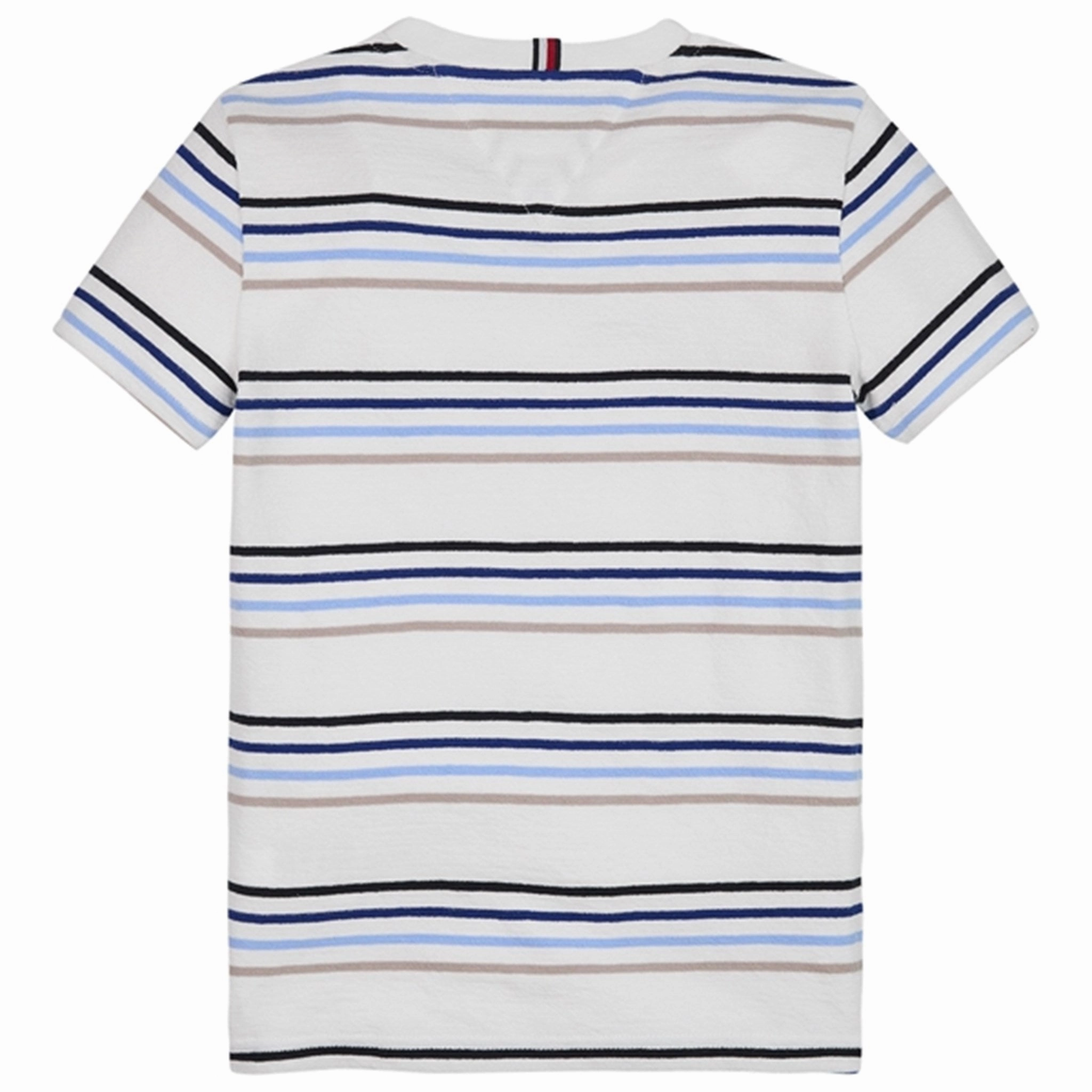 Everyday Casual Tommy Hilfiger Stripe Crepe Jersey T-Shirt White Stripe Multi