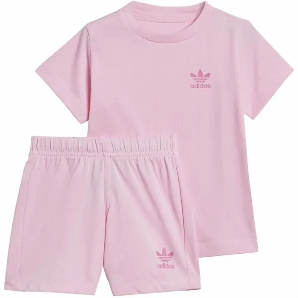 adidas Originals Pink Shorts Tee Set sustainable product laid-back style