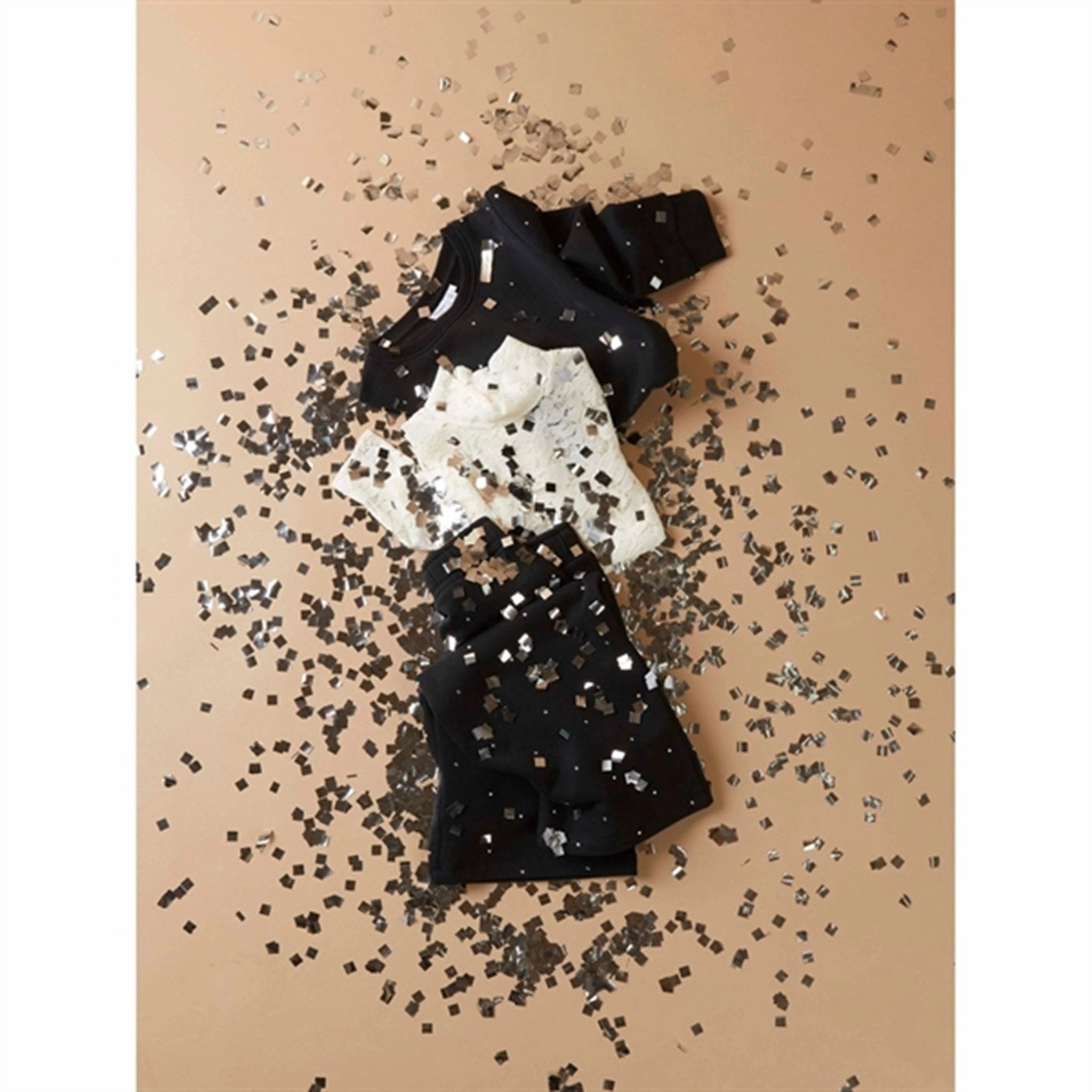 Name it Black Rydia Mock Neck Blouse Lightweight Material