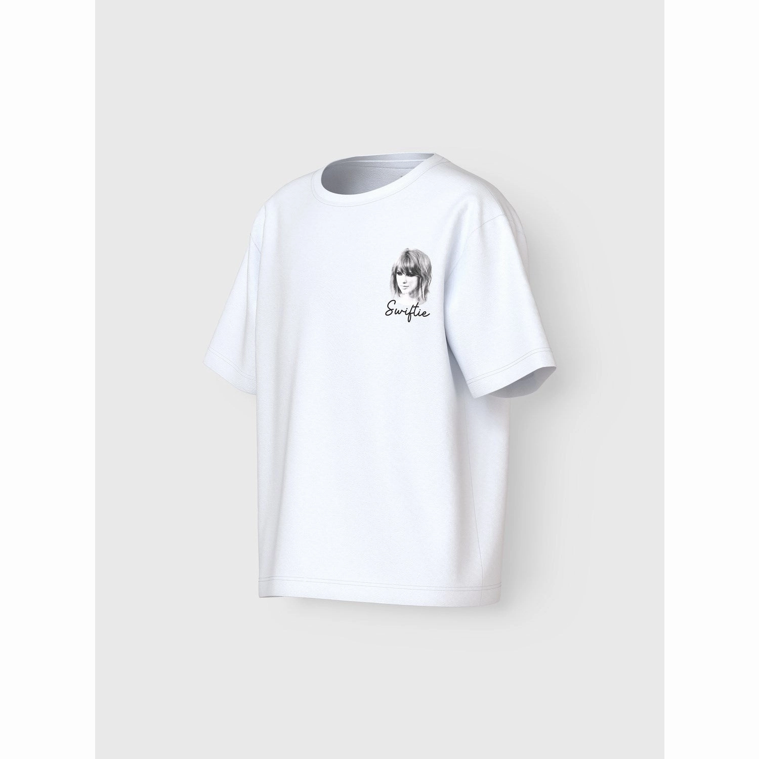 Name It Bright White Fern Celebrity Icons Regular T-Shirt Lightweight Feel Easy Fit