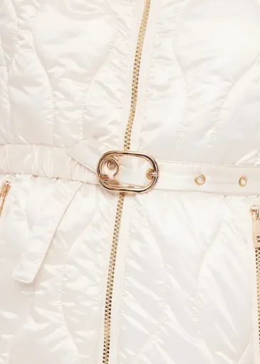 Gaud?? piumino da donna con collo pelliccia e cintura 321BD35012 2131 tofu Prize Guard