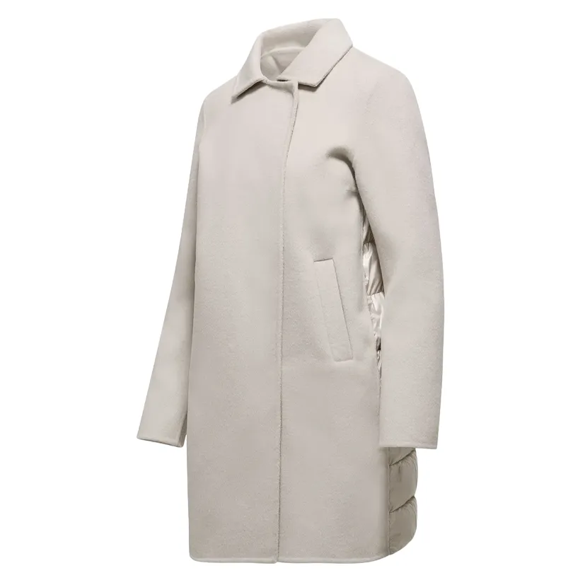 Bomboogie cappotto da donna in panno di lana e nylon CW8596TWLD4 503 grigio cristallo hypoallergenic material