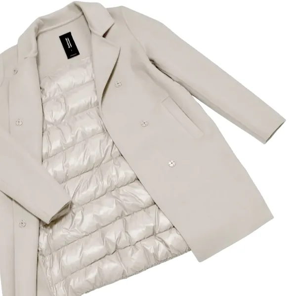 Quick Dry Technology Bomboogie cappotto da donna in panno di lana e nylon CW8596TWLD4 503 grigio cristallo