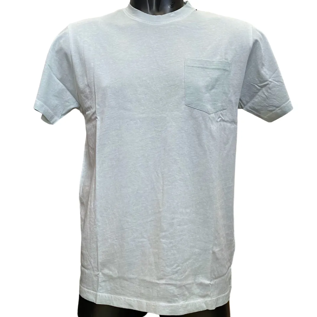 Colorfast Dye Bomboogie maglietta manica corta da uomo con taschino TM7906TJEP4 362 acquamarina