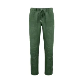 Bomboogie pantalone casual da uomo in lino Gang PMGANGTLCC verde oliva Multi-way wear UVProtection