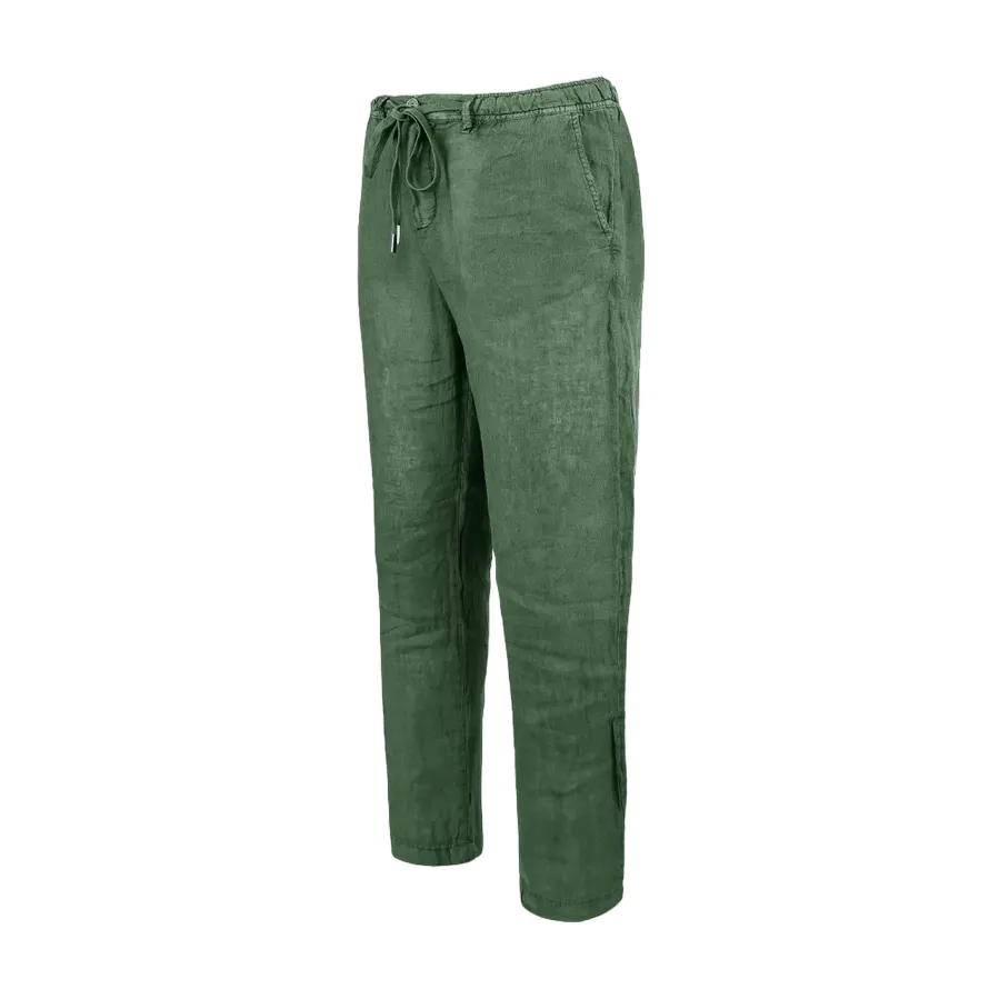 Bomboogie pantalone casual da uomo in lino Gang PMGANGTLCC verde oliva RipstopFabric